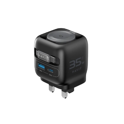 HAVIT All-in-One 35W GAN Charger with Retractable Cable – UC250