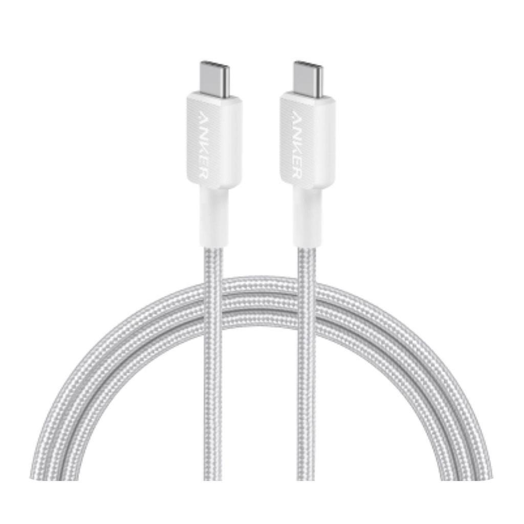 Anker 322 USB-C to USB-C Cable 6FT Braided — White image 2
